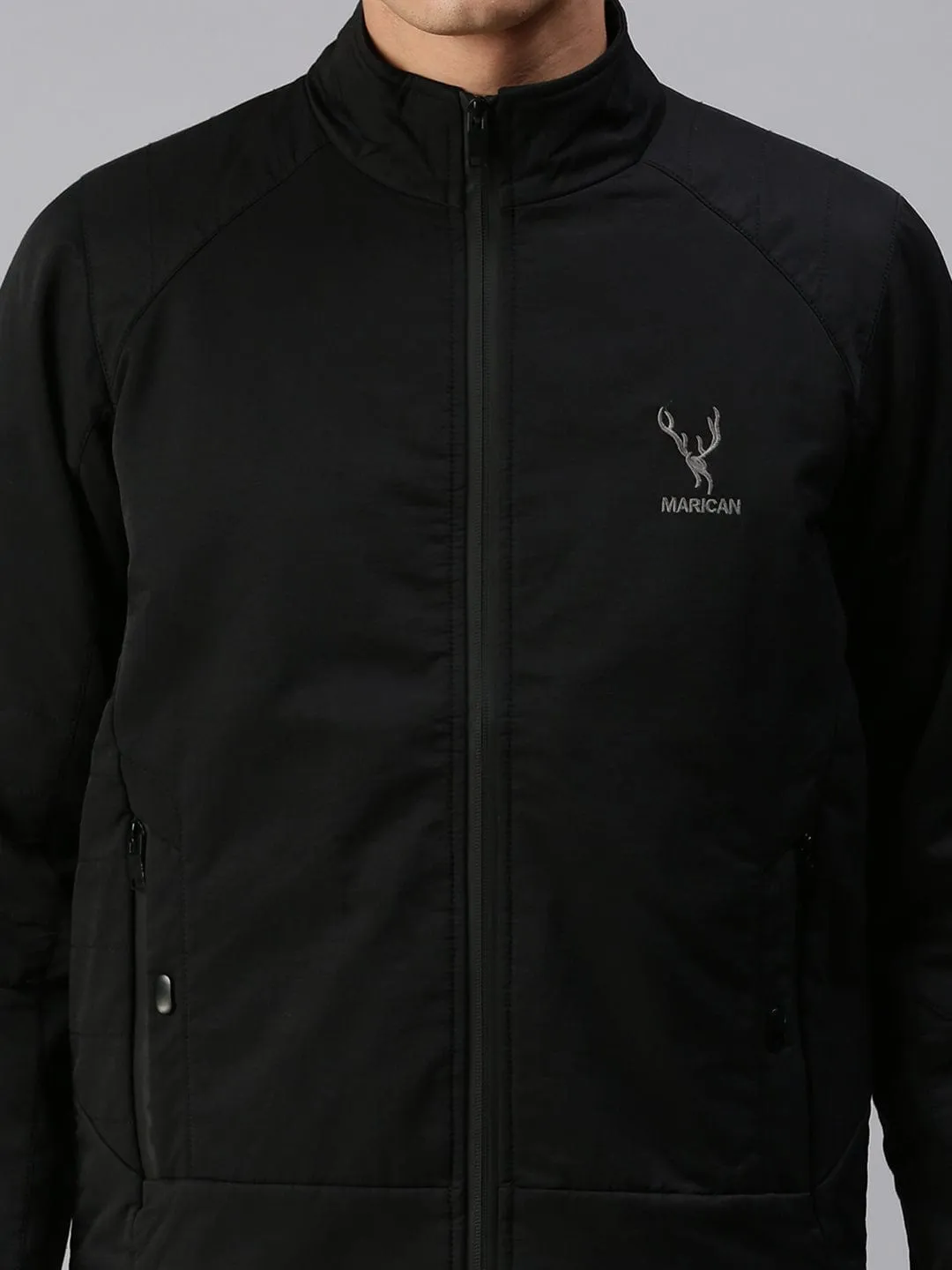 Men Black Sporty Jacket