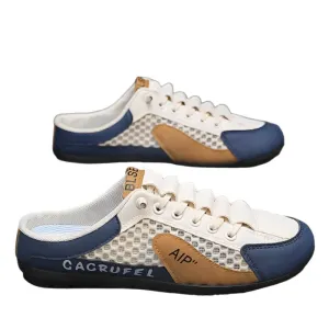 Men’s Breathable Mesh Slip-On Slippers | Soft Rubber Sole