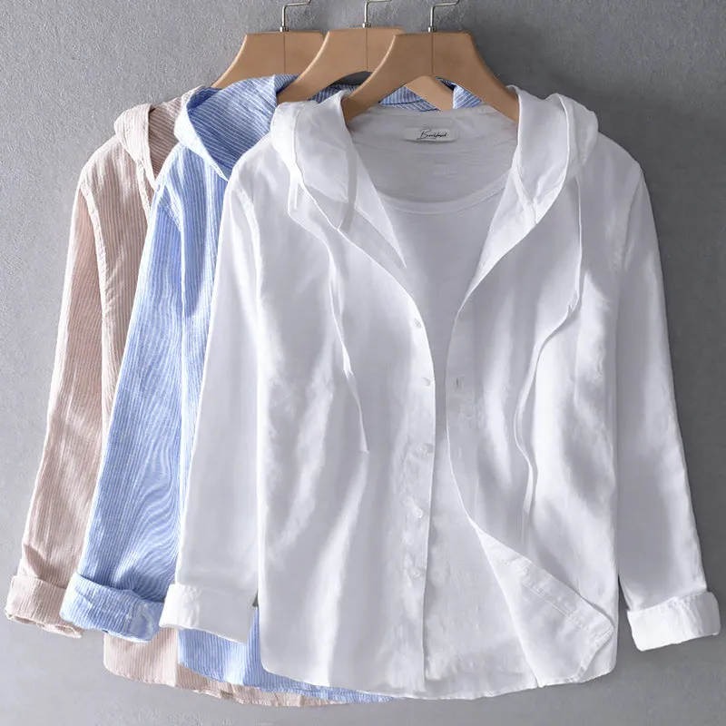 Miranda - Lightweight hooded blouse