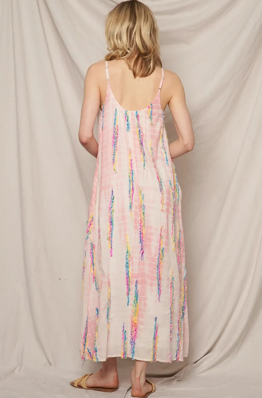 NOVA TIE DYE MAXI DRESS IN CREAM