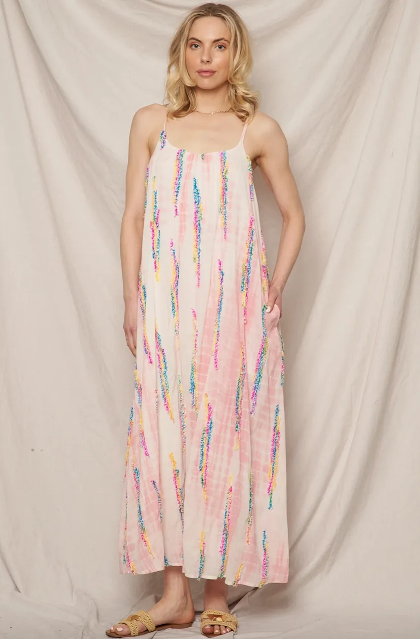 NOVA TIE DYE MAXI DRESS IN CREAM