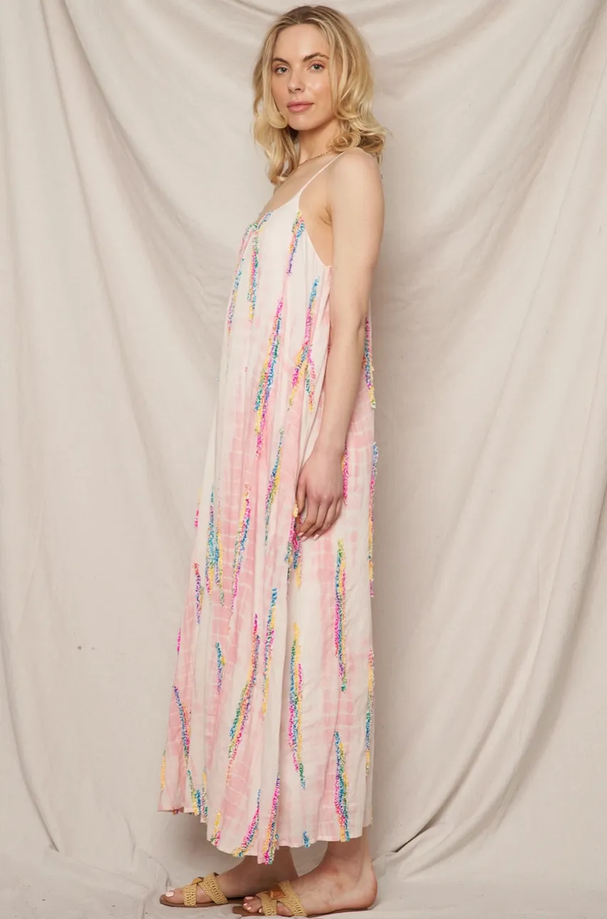 NOVA TIE DYE MAXI DRESS IN CREAM