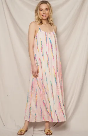 NOVA TIE DYE MAXI DRESS IN CREAM