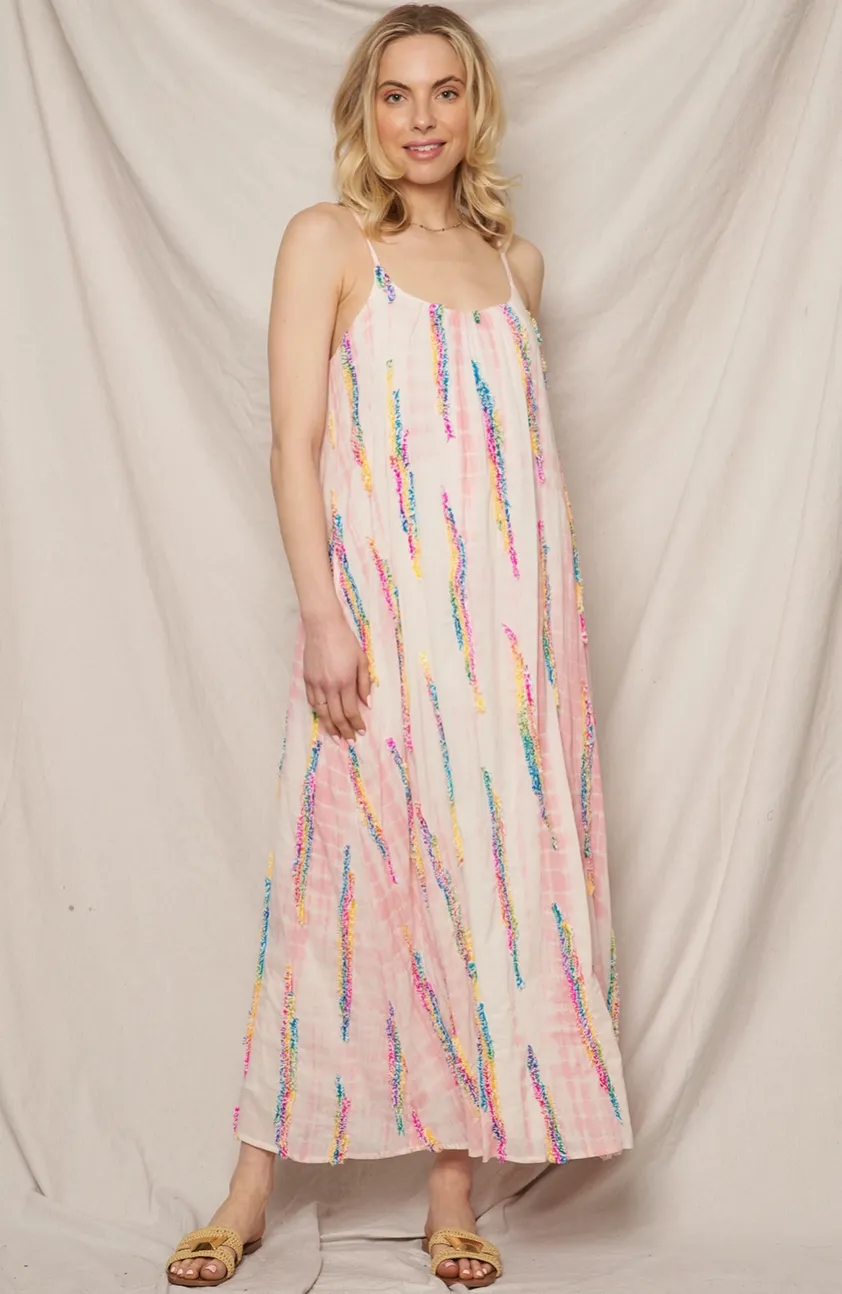 NOVA TIE DYE MAXI DRESS IN CREAM