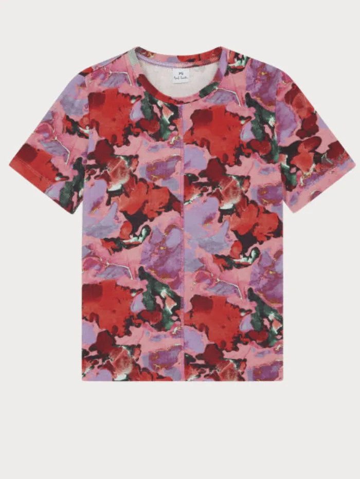 Paul Smith Pinks Floral Printed T Shirt W2R-223V-K31047 20