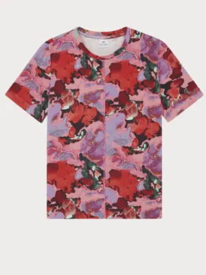 Paul Smith Pinks Floral Printed T Shirt W2R-223V-K31047 20