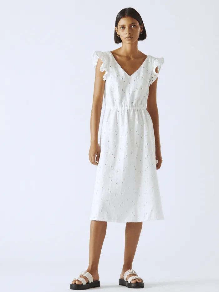 Paul Smith White Broderie Anglaise Dress W2R-539D-K31025-01