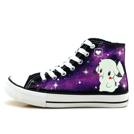 Pikachu Luminous High top Canvas Shoes Sneaker Children Shoes Gifts