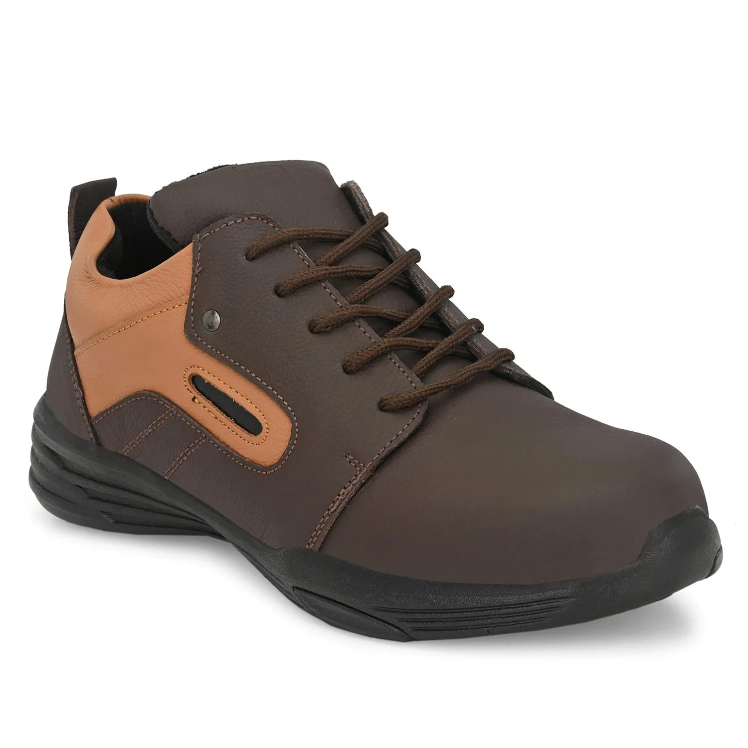 Pro Genuine Leather Light Weight Steel Toe Safety Shoes