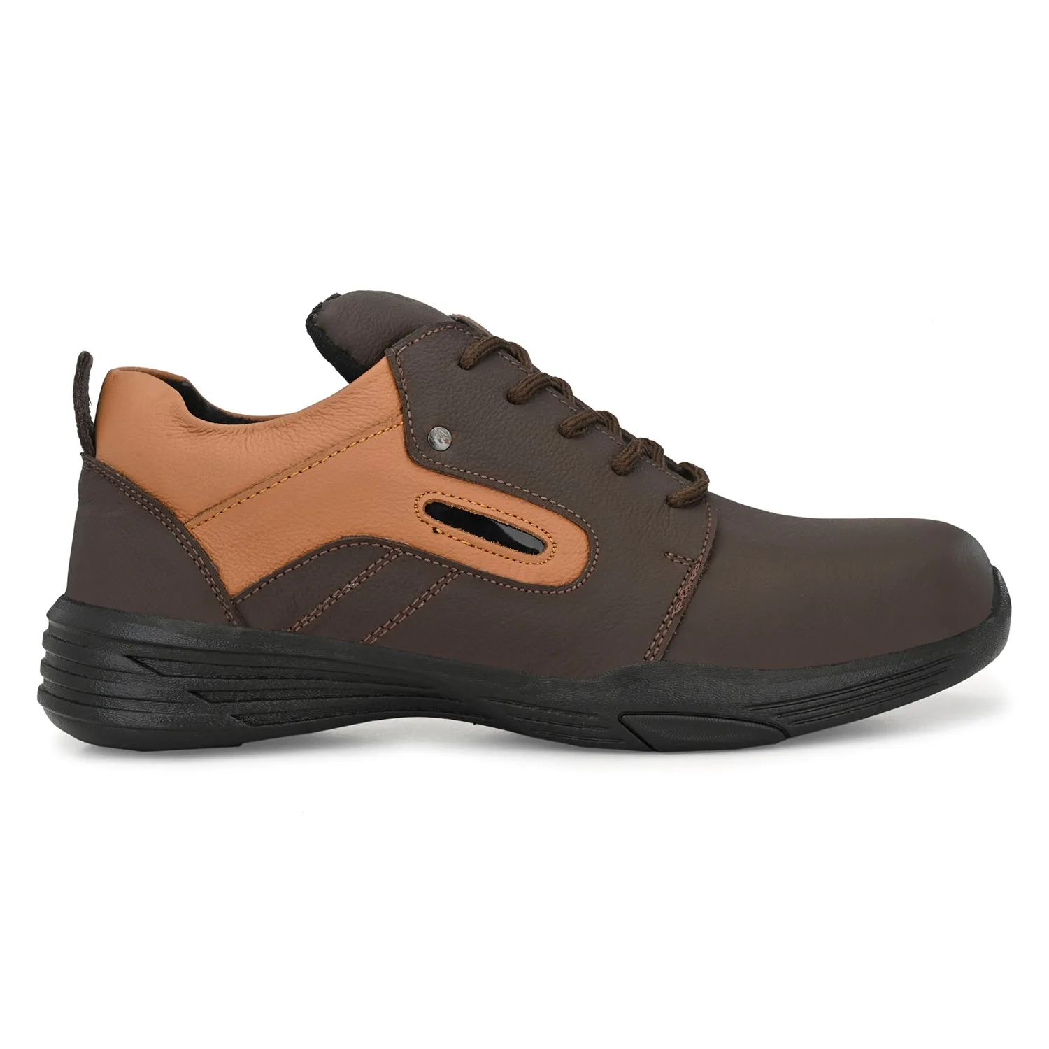 Pro Genuine Leather Light Weight Steel Toe Safety Shoes