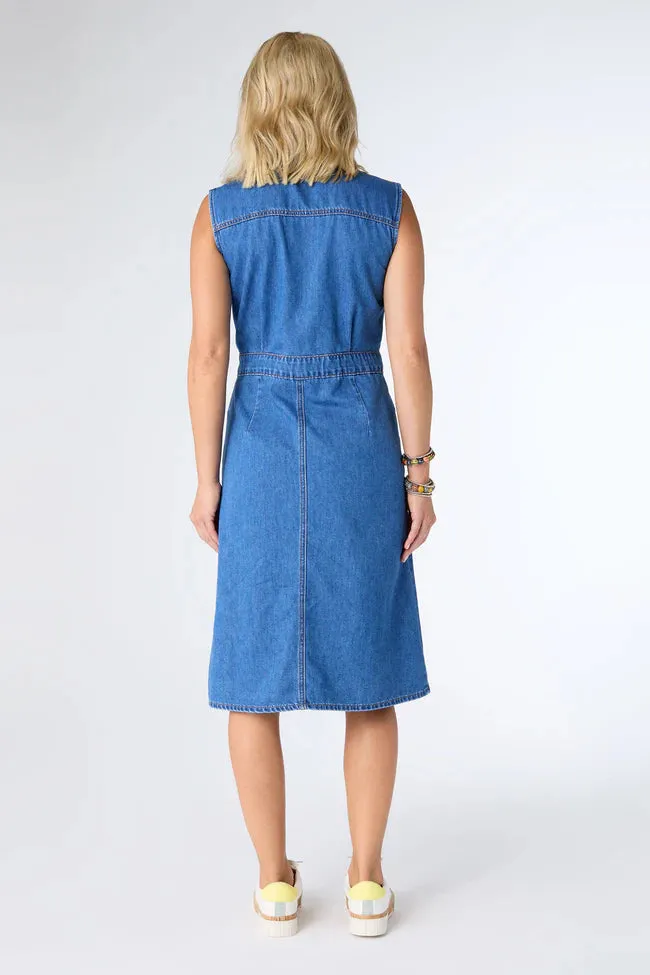 Raleigh Sleeveless Denim Dress