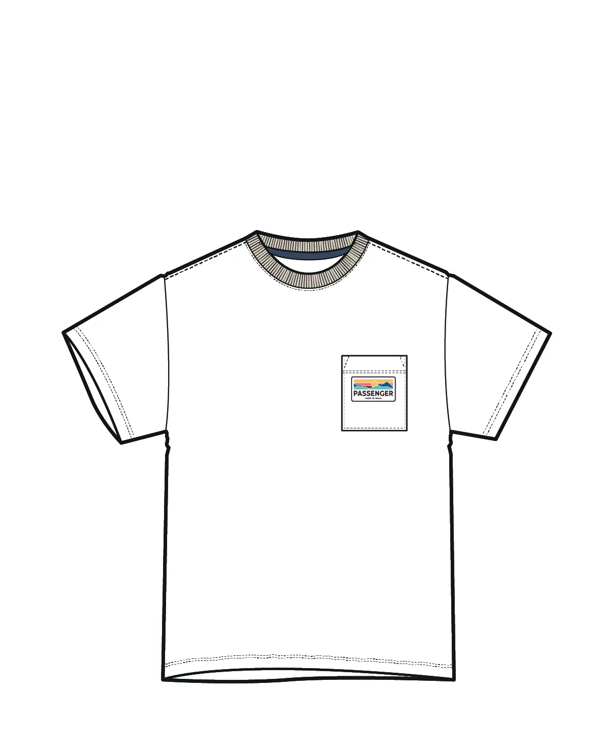 Roamer Patch Relaxed Fit T-Shirt - White