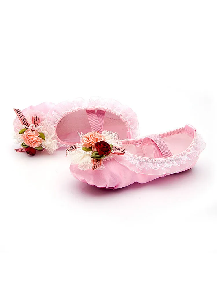 Satin Lace Ballet Soft Sole Practitioner Cat Claw Shoes