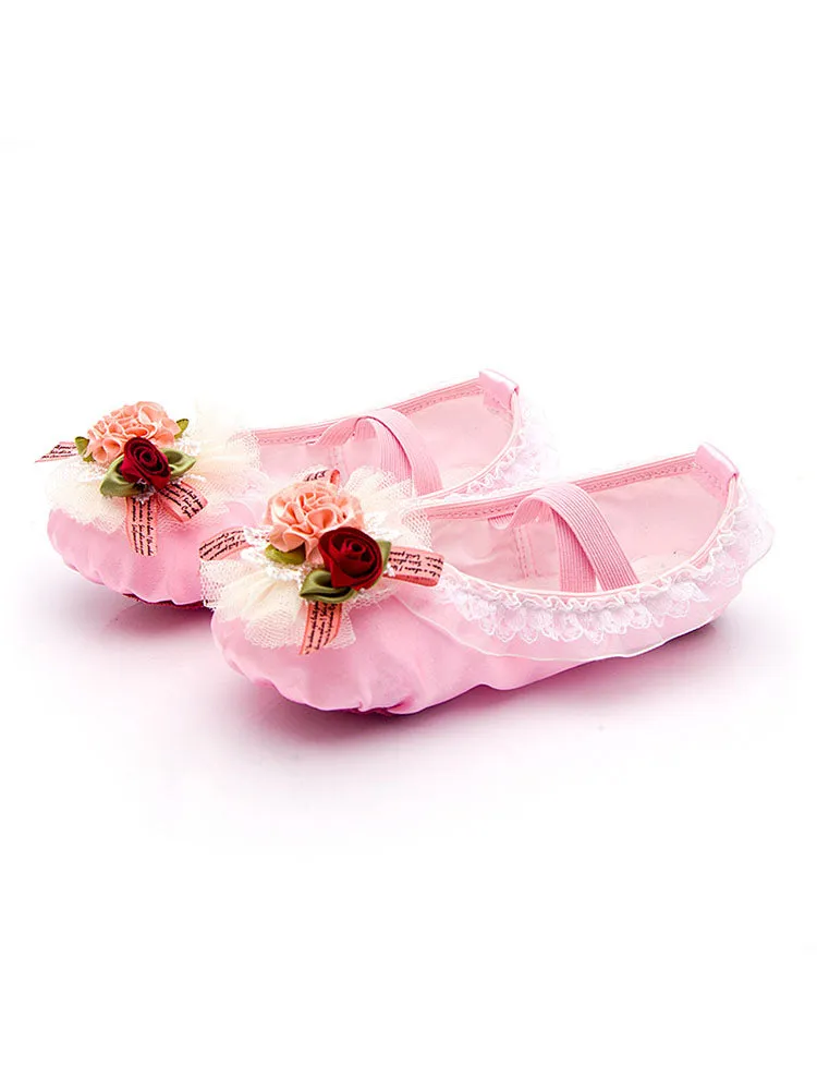 Satin Lace Ballet Soft Sole Practitioner Cat Claw Shoes