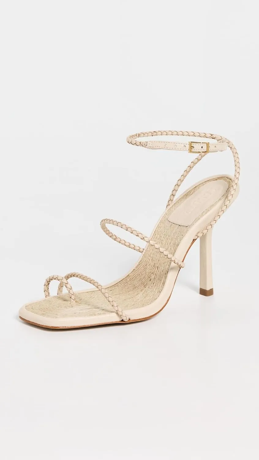 SCHUTZ Women's Kaya Straw Heeled Sandals