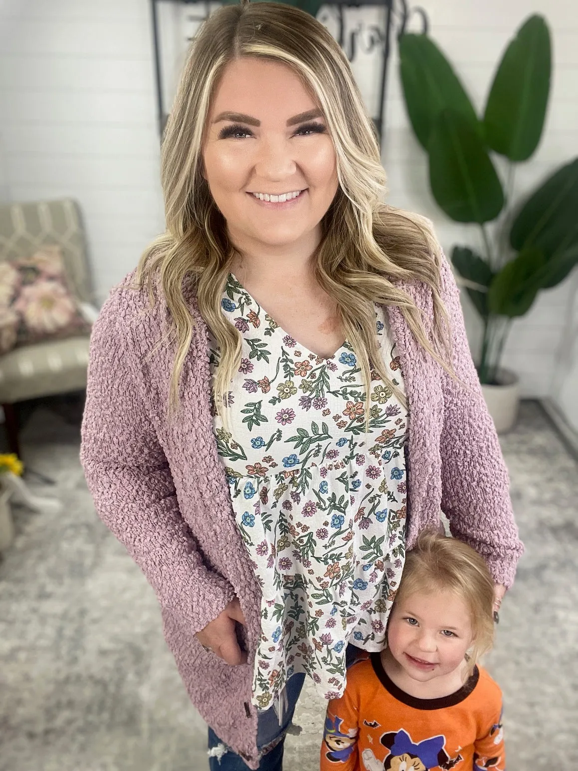 Soft Wisteria Hooded Cardigan