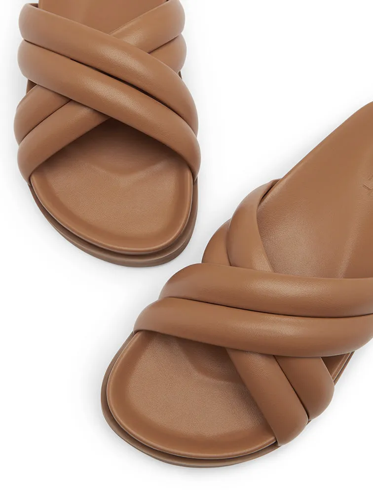 SOL Tan Slide Sandals