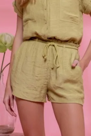 Solid Draw String Shorts (Kiwi)