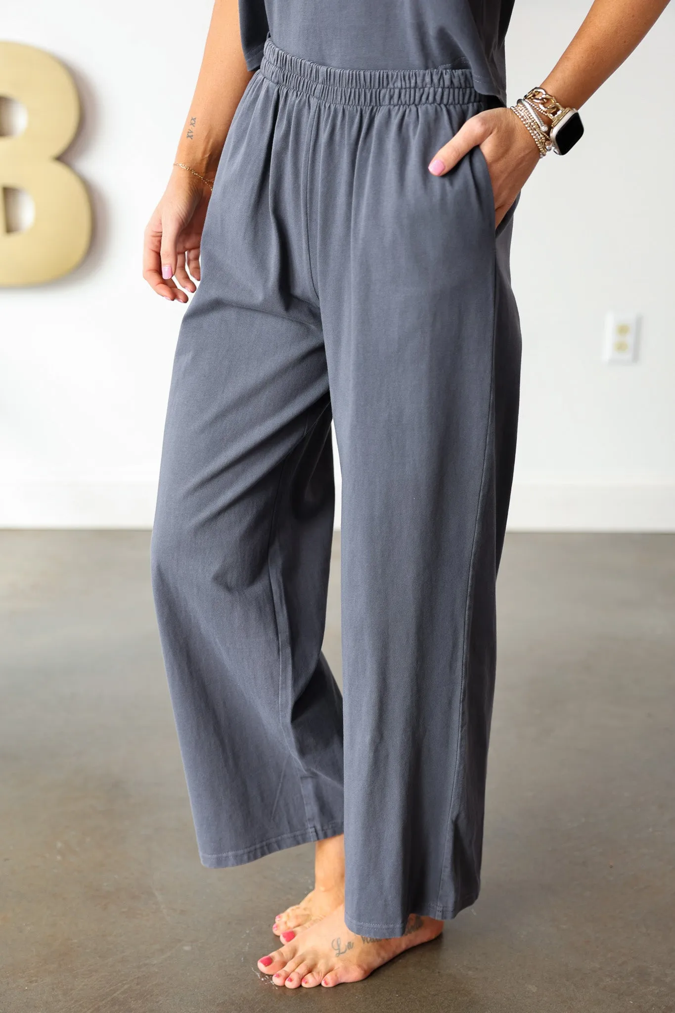 Tank & Pants Casual Set - Charcoal
