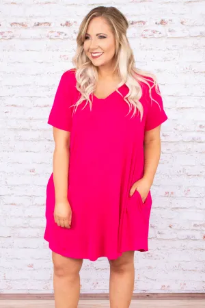 The Ellie Dress, Fuchsia