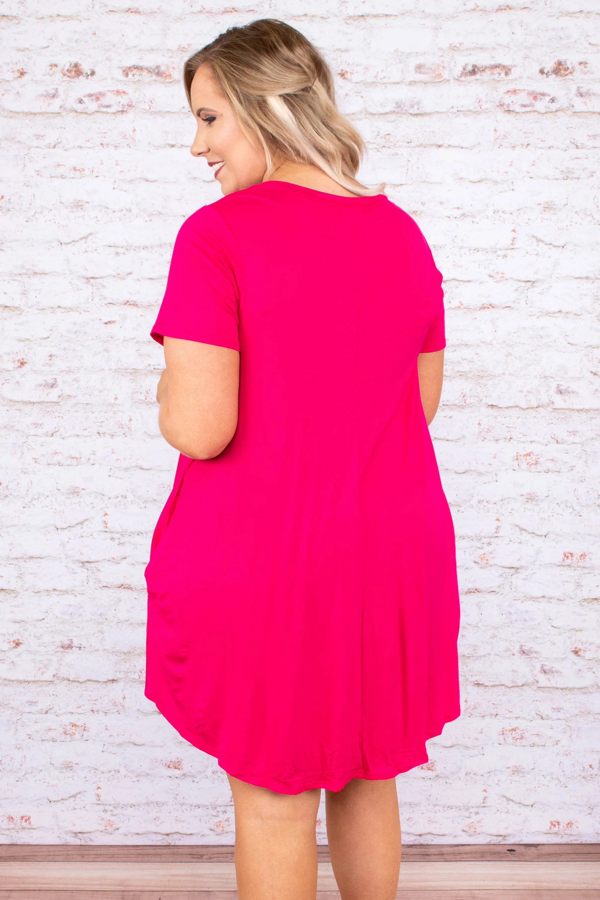 The Ellie Dress, Fuchsia
