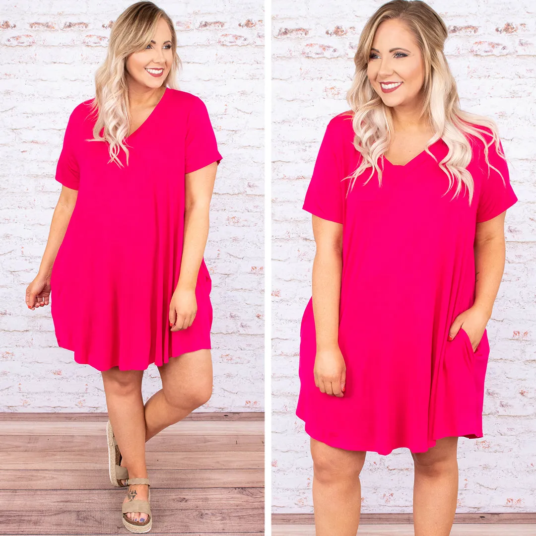 The Ellie Dress, Fuchsia