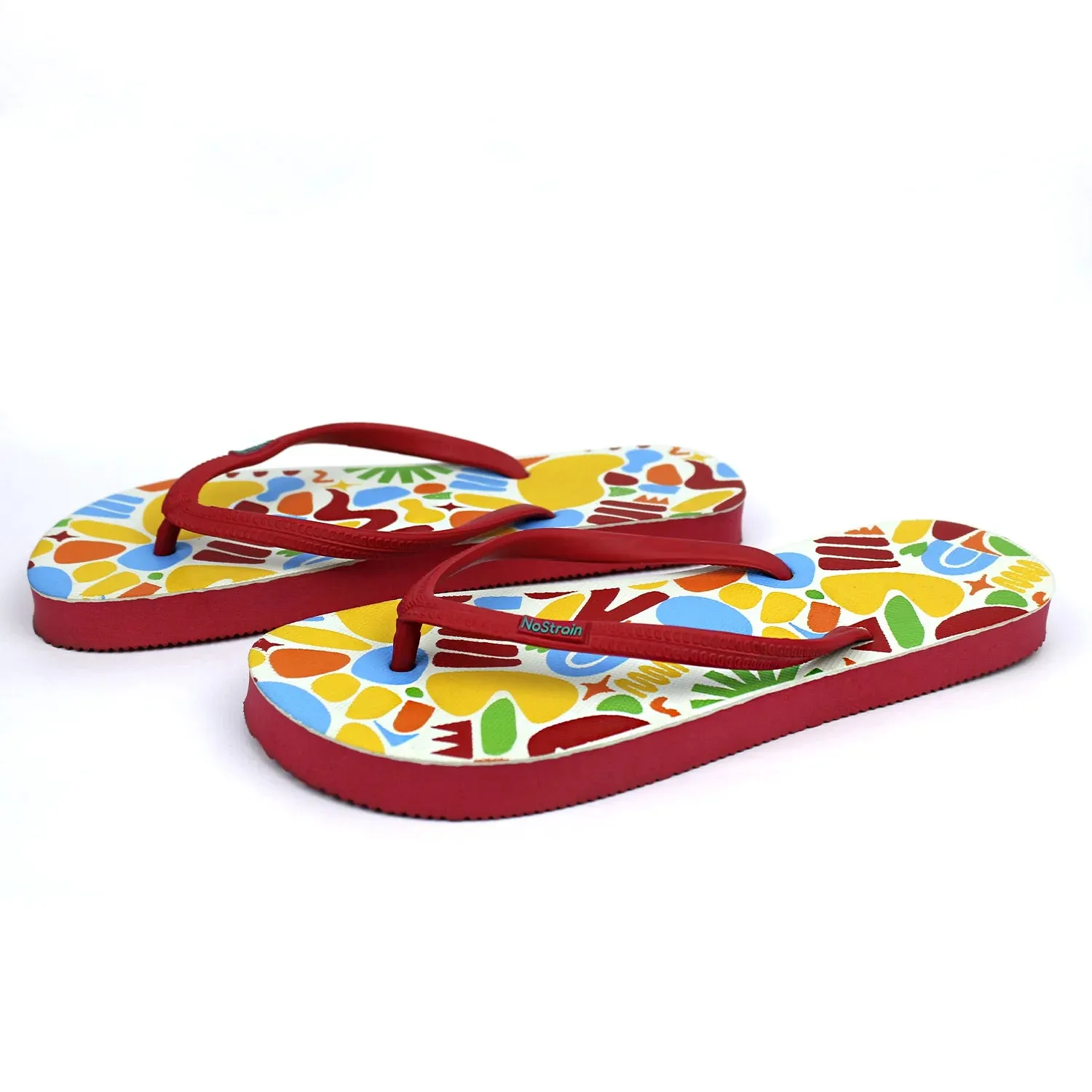 TwistedGeo Red Flip-Flops Women