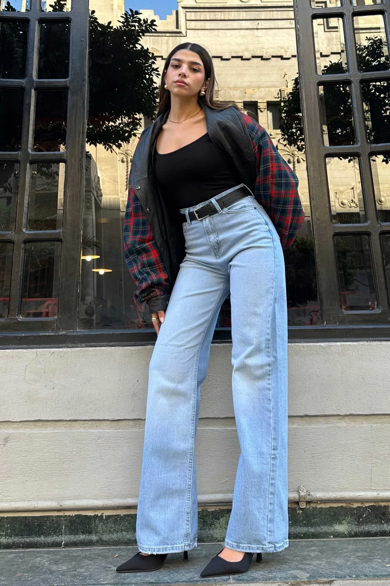 Ultra Comfort - Wide-Leg - High-Waist Ice Blue Jeans