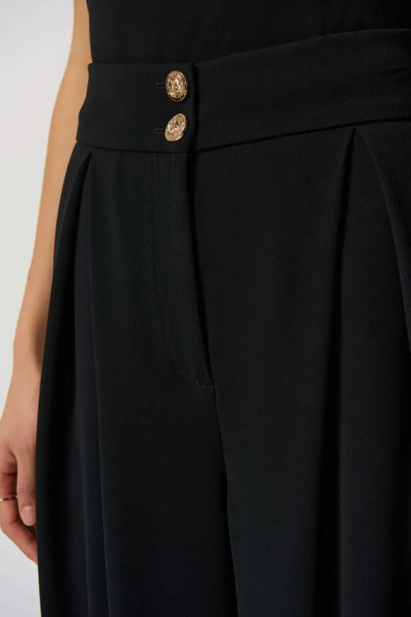 Woven Wide-Leg Pants in Black 233043 by Joseph Ribkoff